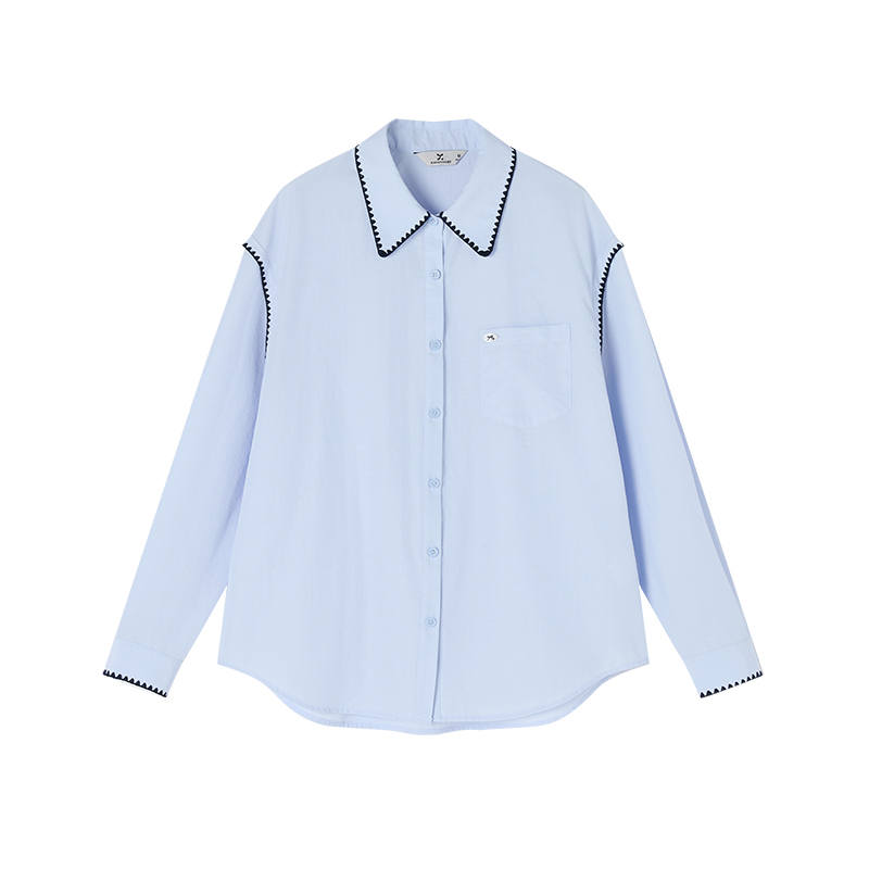 XIANGYING Shirts Women's Lapel Moderate Shirt