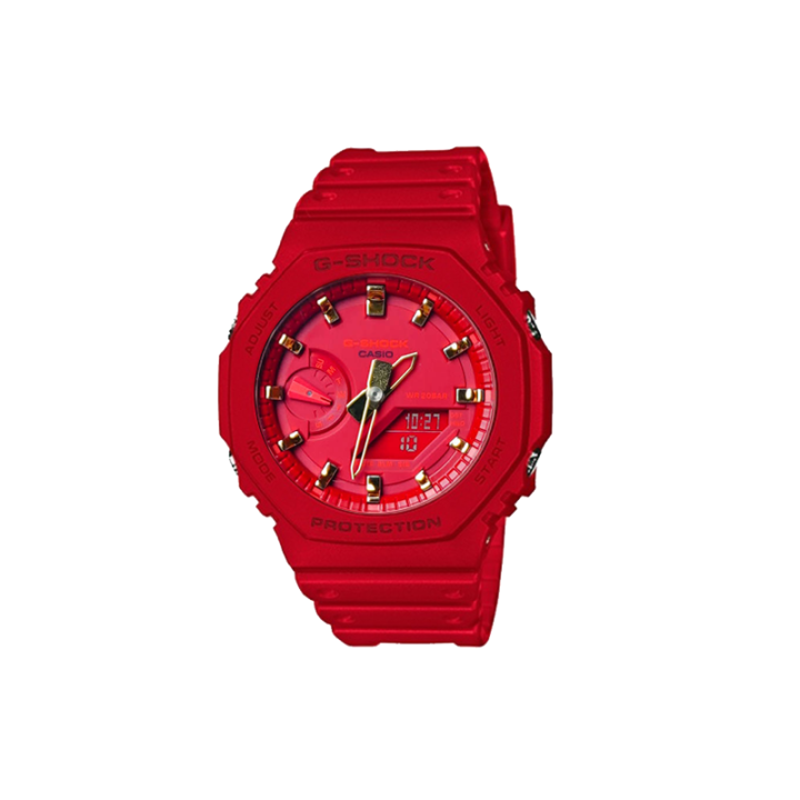 CASIO CASIO Men Liquid Crystal/Analog Dual Display Series Red Watch