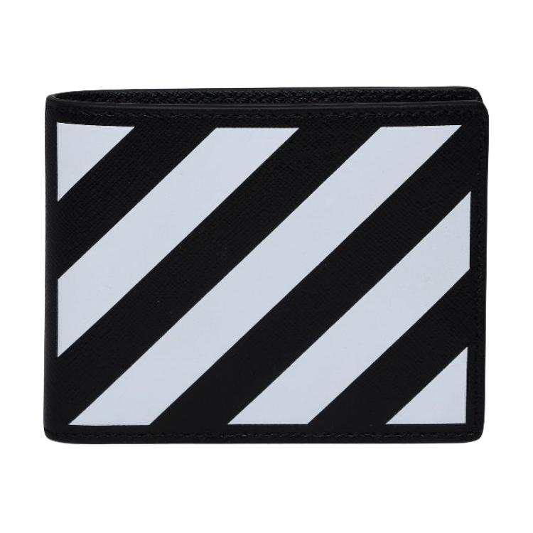 OFF-WHITE OFF WHITE Leather Wallet Men's Black White