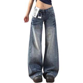 Beauty At 19 Jeans Women's Vintage Blue Moderate Straight Fit Pants