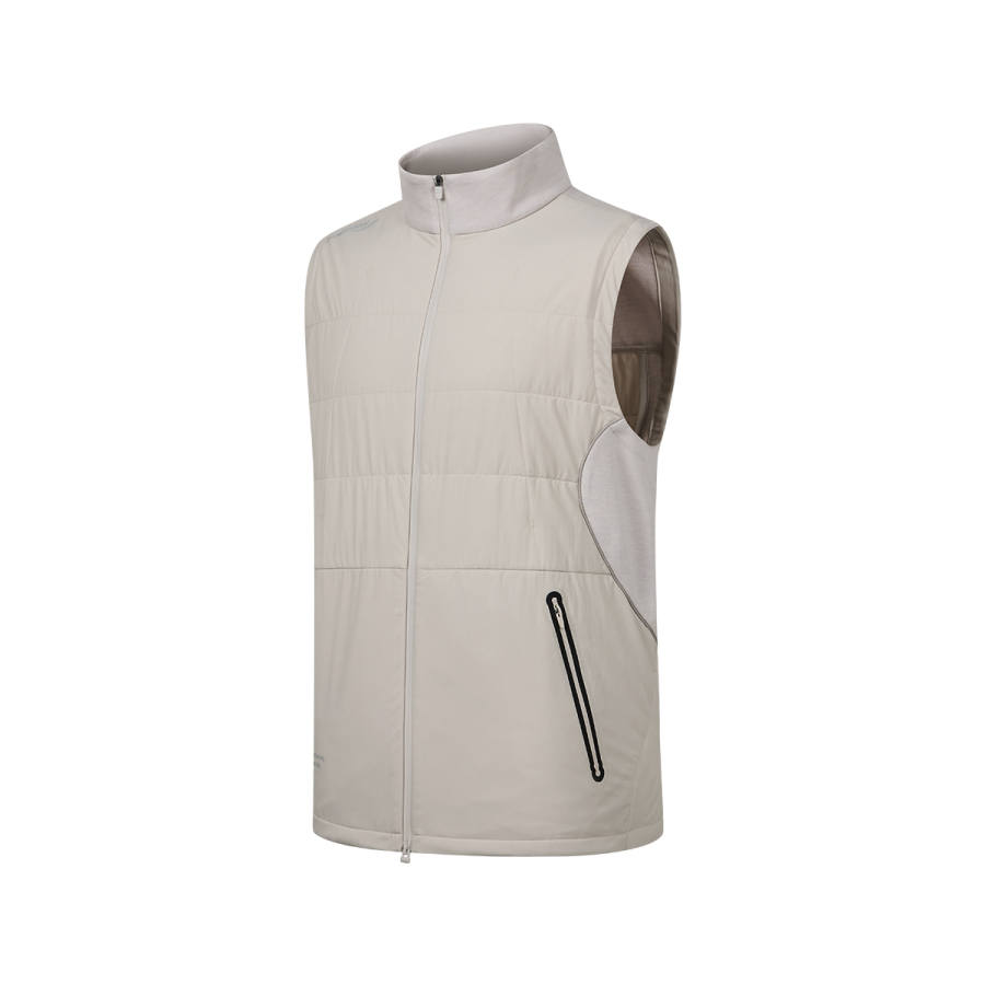 Saucony Vests Unisex Pearl Gray Stand Collar Moderate Other