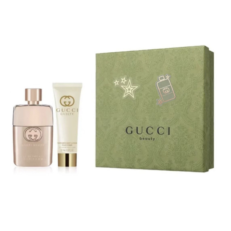 GUCCI Sinful Love Women's Eau De Toilette Body Lotion Gift Set, Floral Scent Eau De Toilette 50ml+50ml