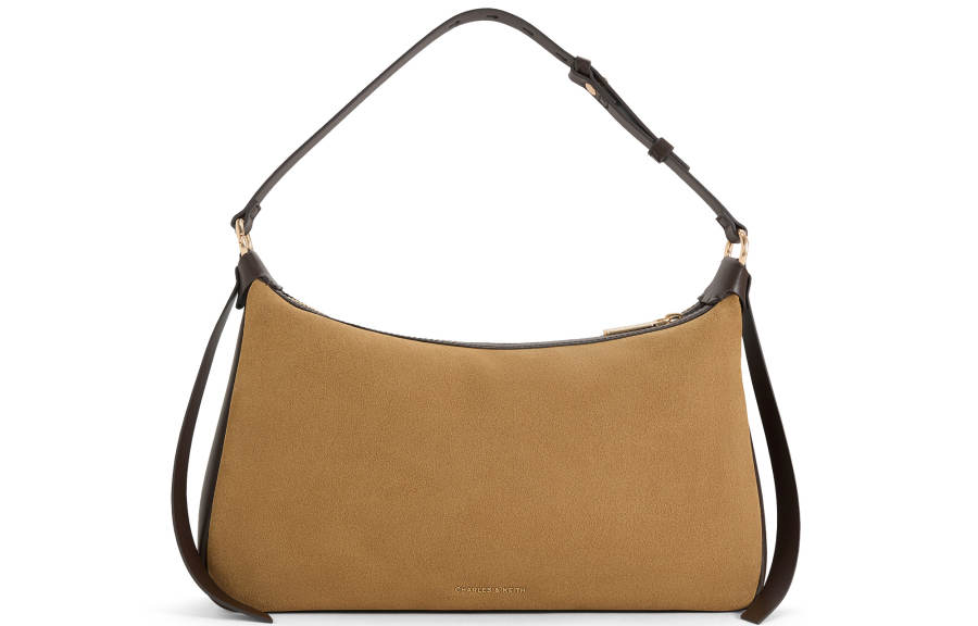 CHARLES&KEITH Synthetic Leather One Shoulder Bag Medium Women's Sand & Multicolor