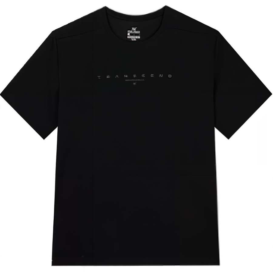 361° T Shirts Men's Super Black Crew Neck Thin Straight Fit