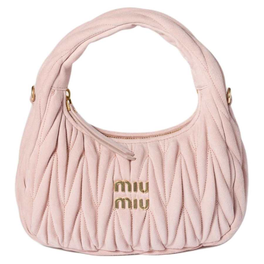 MIU MIU Wander Lambskin Handbag Regular Women's Pink
