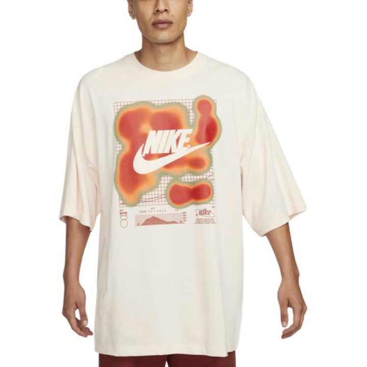 Nike Nike T Shirts Men's Ivory Crew Neck Moderate Straight Fit