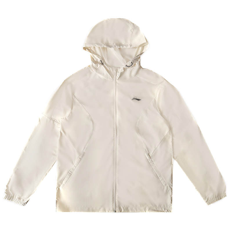 Li-Ning Li Ning Trench Coats Unisex Ecru Hooded Moderate