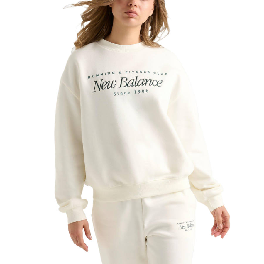 New Balance New Balance Sweatshirt Sweatshirts Women's White Crew Neck Moderate Other
