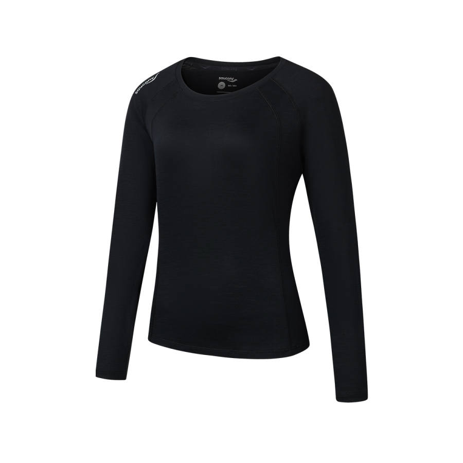 Saucony Sweaters Unisex Jet Black Crew Neck Moderate