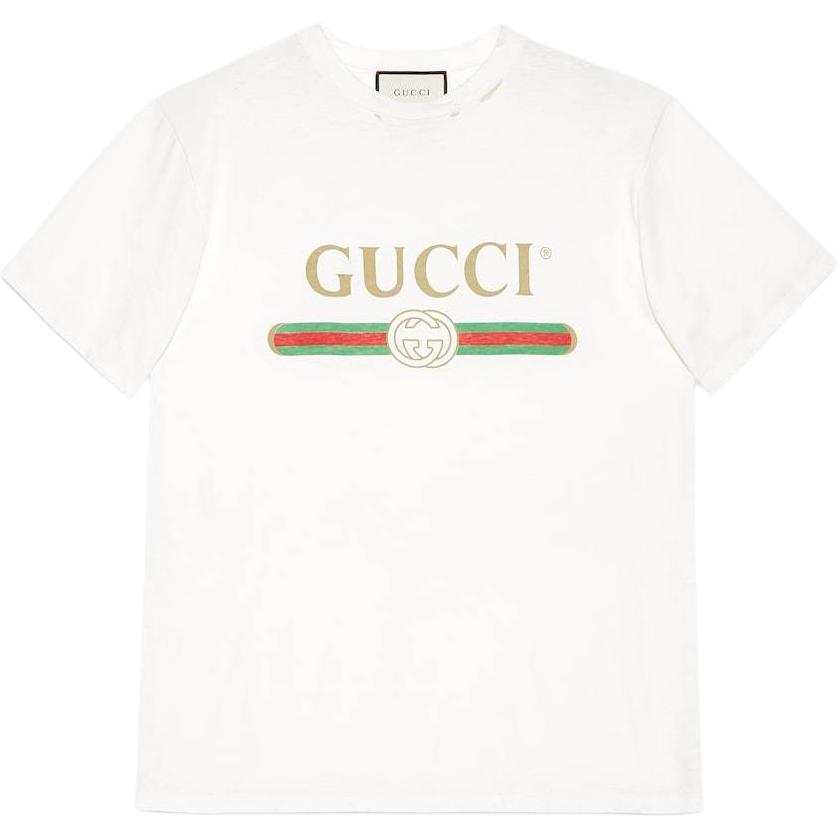 GUCCI 【Previous Season】logo-print cotton T-shirt