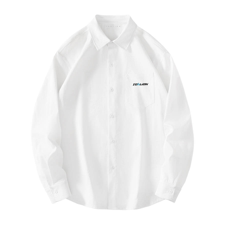 Tonlion Shirts Unisex Lapel Thin Shirt