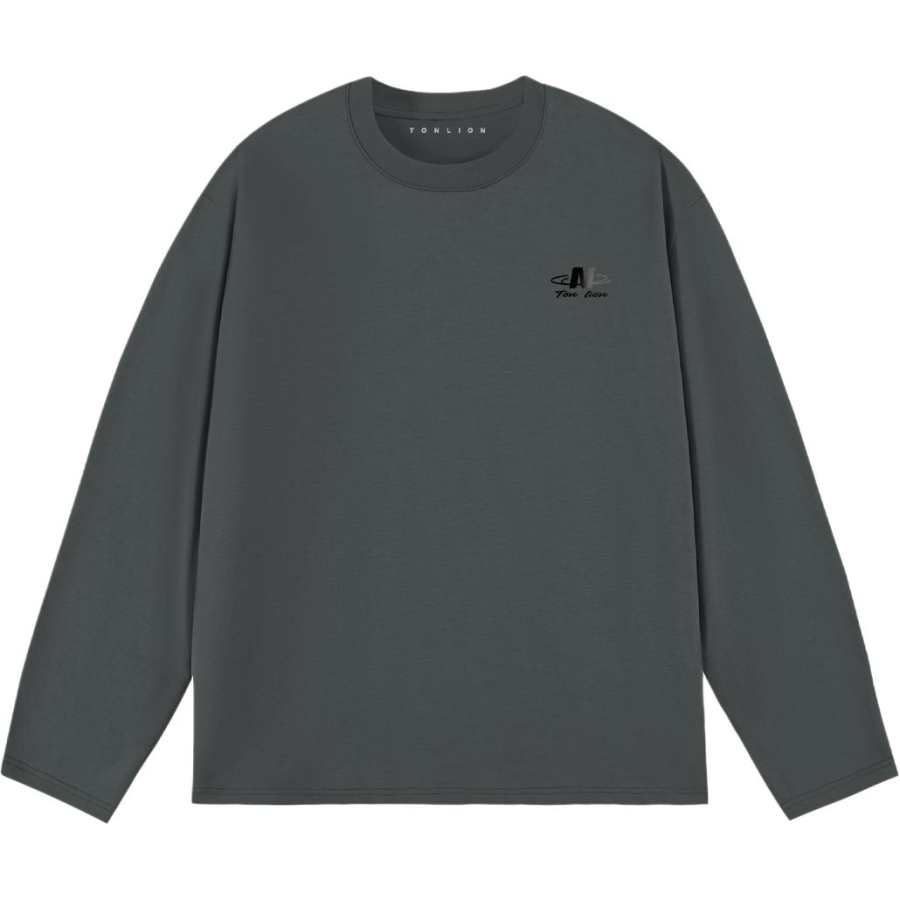 Tonlion T Shirts Unisex Crew Neck Moderate Straight Fit