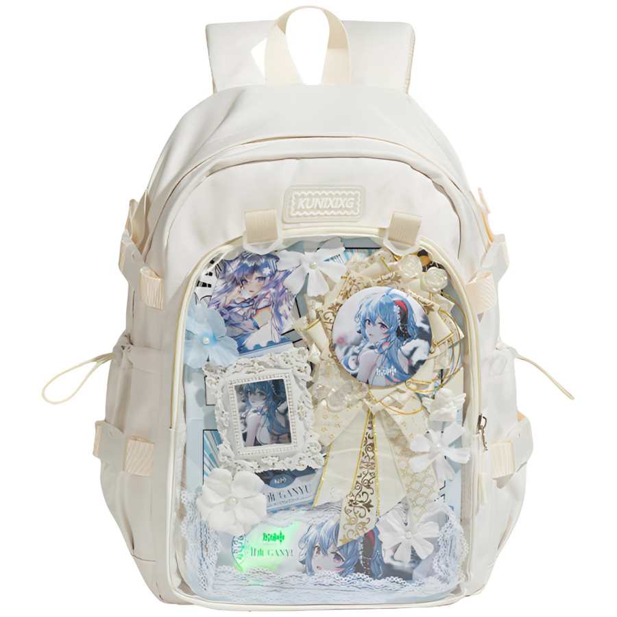 PAYOT Nylon Backpack Ita Bags Women's White/Blue/Black