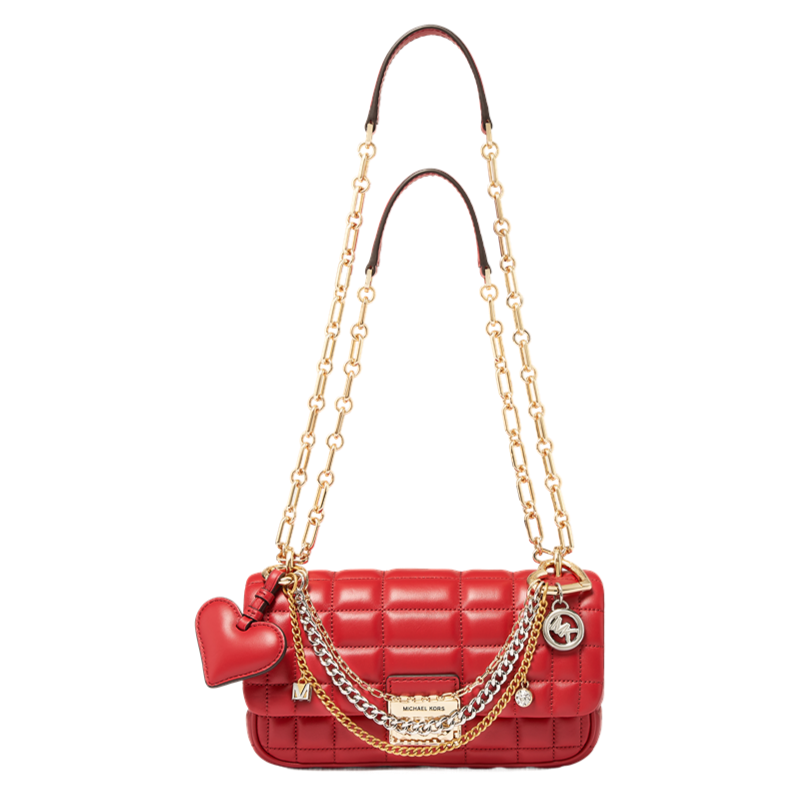 MICHAEL KORS Tribeca Sheepskin Crossbody Bag, Shoulder Bag Small Women's Dark Red