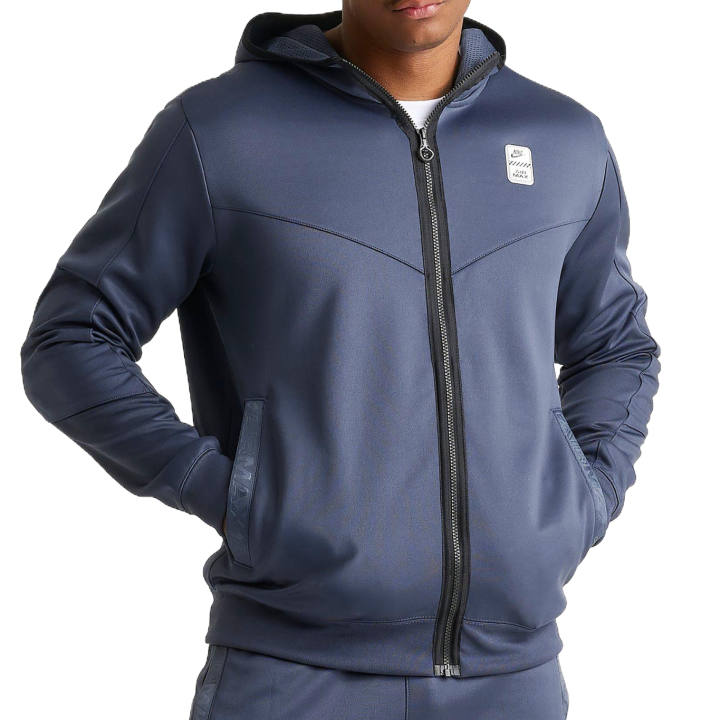 Nike Nike Sweatshirts Men's Thunder Blue/Thunder Blue/Black Hooded Moderate