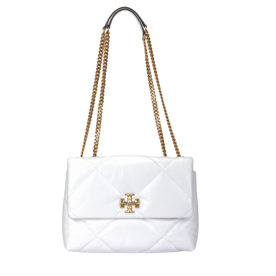 TORY BURCH Kira Diamond Quilt Convertible Shoulder Bag Blanc