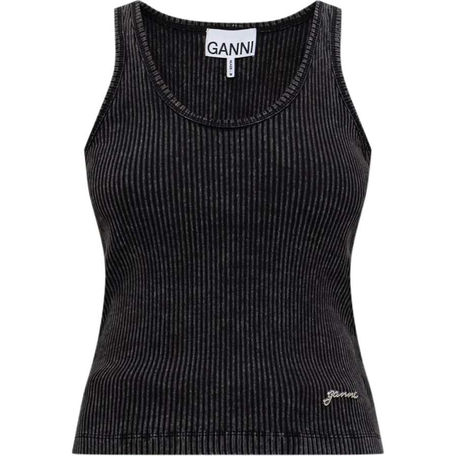 GANNI Ribbed Tank Top