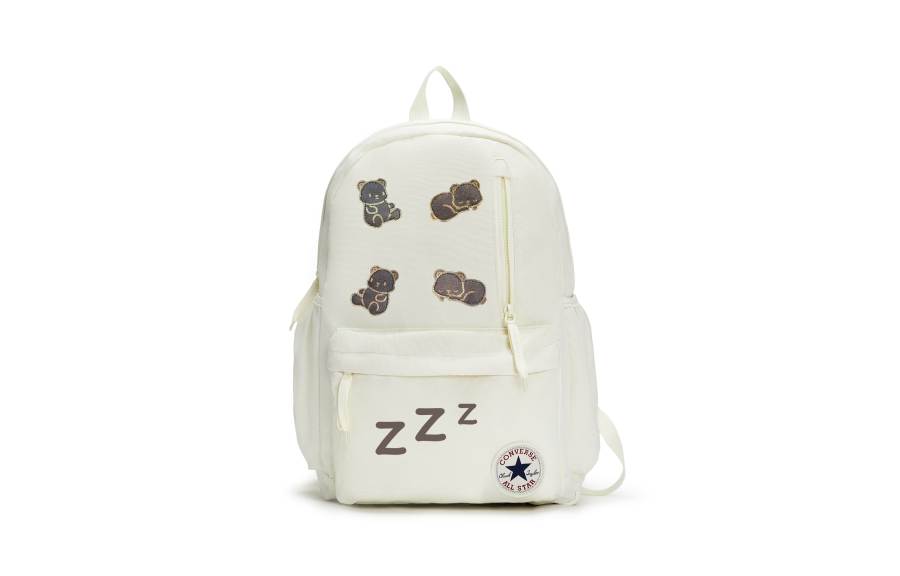 Converse Converse Polyester Backpack Unisex White Sleepy Bear