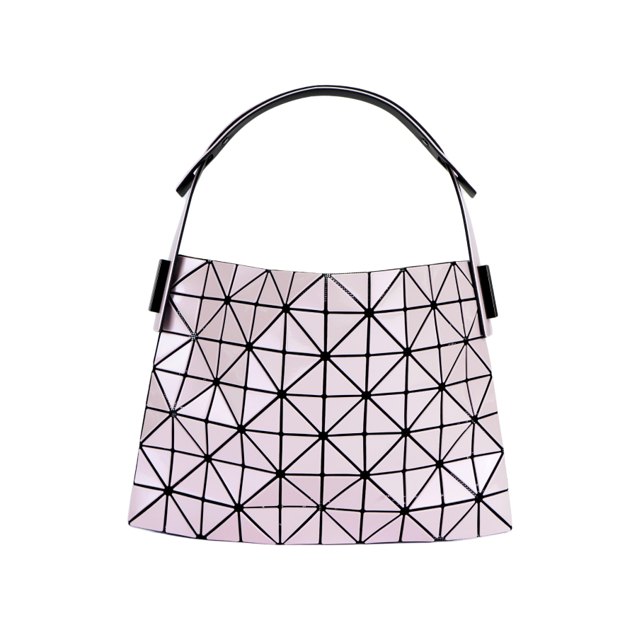 ISSEY MIYAKE Baguette Polyvinyl Chloride Resin Shoulder Bag Small Women's Pearl Powder Red
