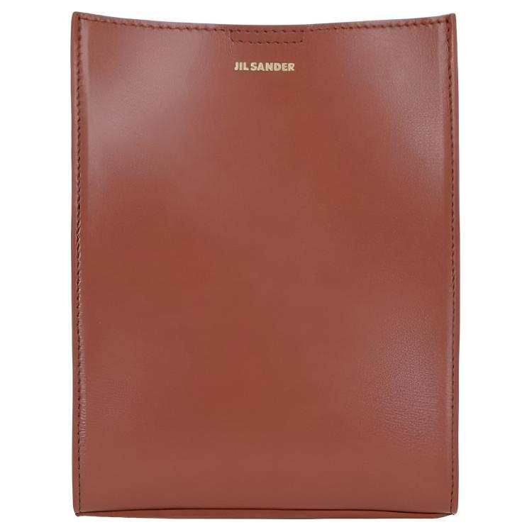 JIL SANDER JIL SANDER Tangle Calfskin Small Square Bag, Shoulder Bag, Crossbody Bag Small Women's Red Brown