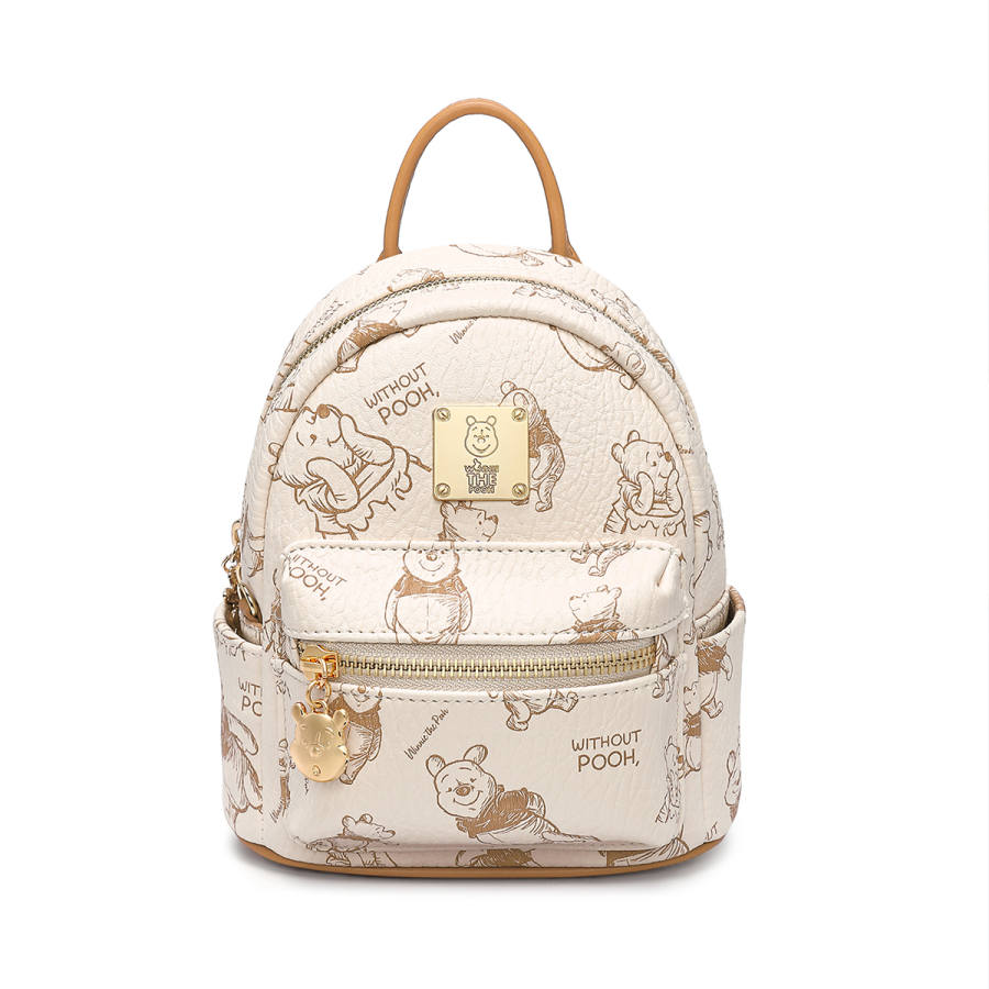 Disney Winnie The Pooh Series PVC Backpack Women's Khaki
