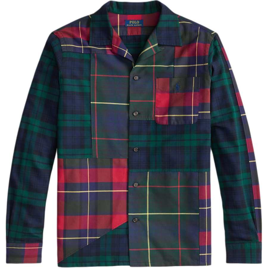 Polo Ralph Lauren plaid-pattern patchwork shirt