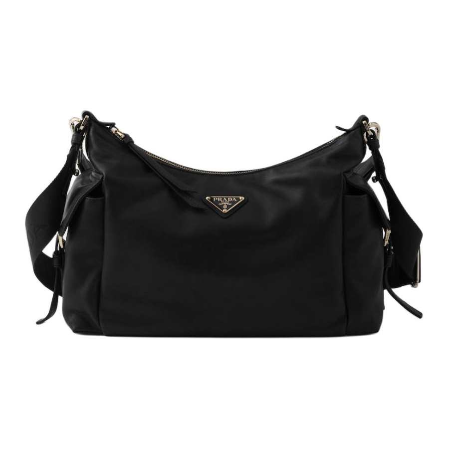 PRADA Explore Sheepskin Shoulder Bag, Crossbody Bag, Handbag Large Women's Black