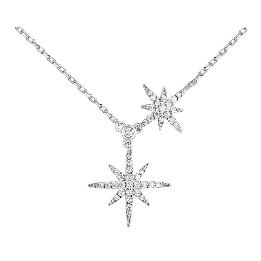 Apm Monaco Synthetic Cubic Zirconia Alloy Necklaces Women's Silver
