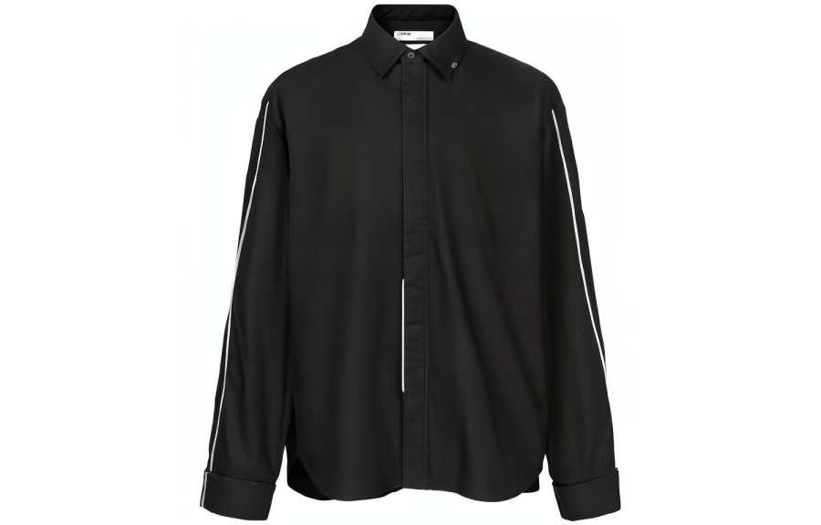 C2H4 C2H4 Piped trim Cotton blend Shirt