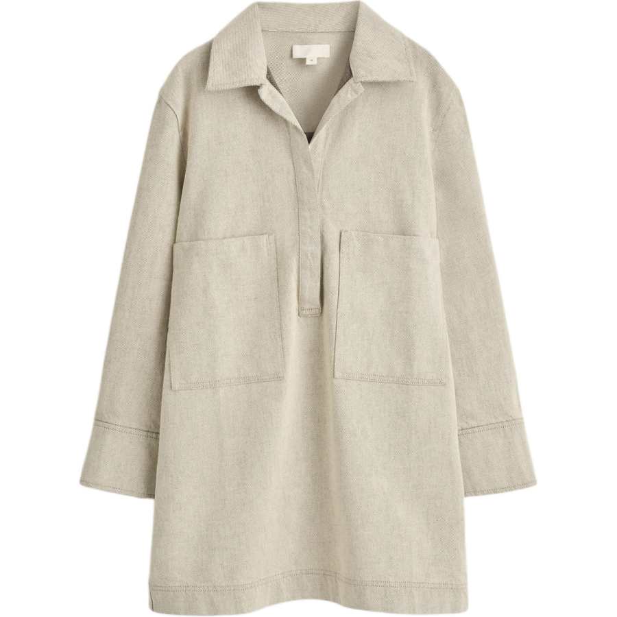 COS Long Sleeved Dresses Women's Beige Moderate Short