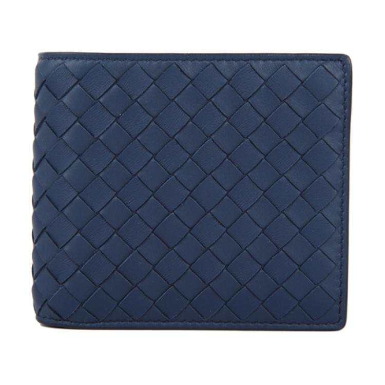 Bottega Veneta Sheepskin Wallet Mini Unisex Blue