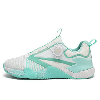 TK TOKU YOUNG Cushioning Breathable Coverage Low top Badminton Shoes Unisex White Light Green