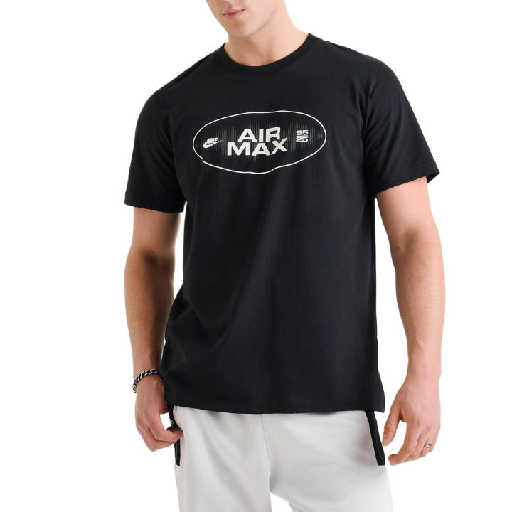 Nike Nike Sportswear T Shirts Men's Black/White Crew Neck Moderate