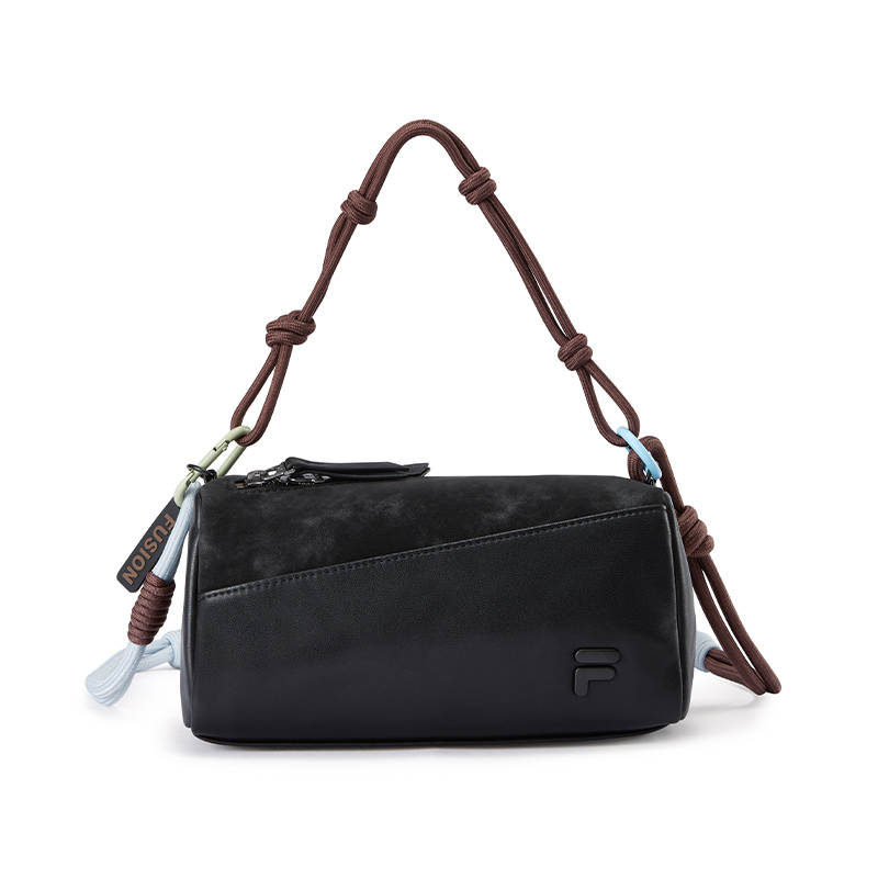 FILA FUSION Pu Shoulder Bag Unisex Pitch Black