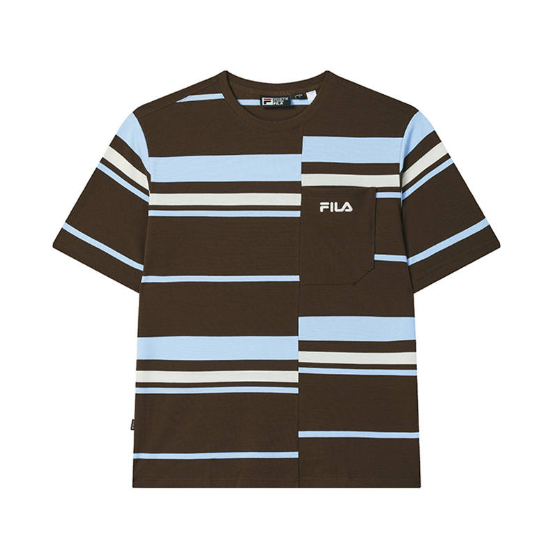 FILA ORIGINALE T Shirts Men's Dried Milk Umber BN Crew Neck