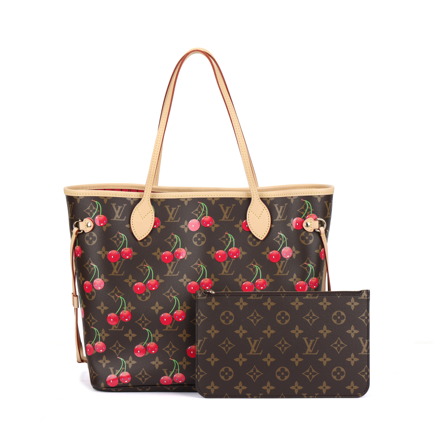 LOUIS VUITTON X Takashi Murakami Cherry Neverfull Mm Brown Monogram