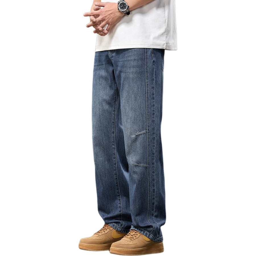 Tonlion Jeans Men's Medium Blue Moderate Straight Fit Pants