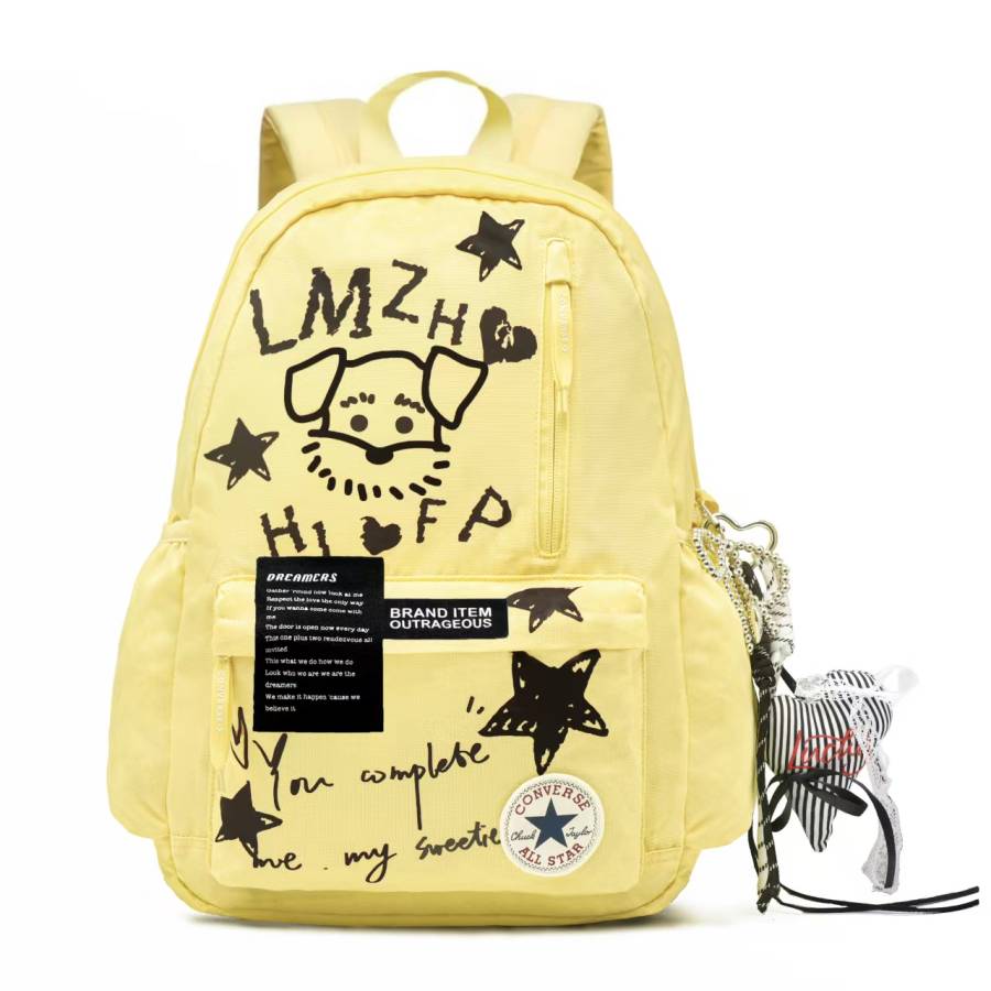 Converse Converse Polyester Puppy Graffiti, Footprint Innovation Backpack Unisex Black