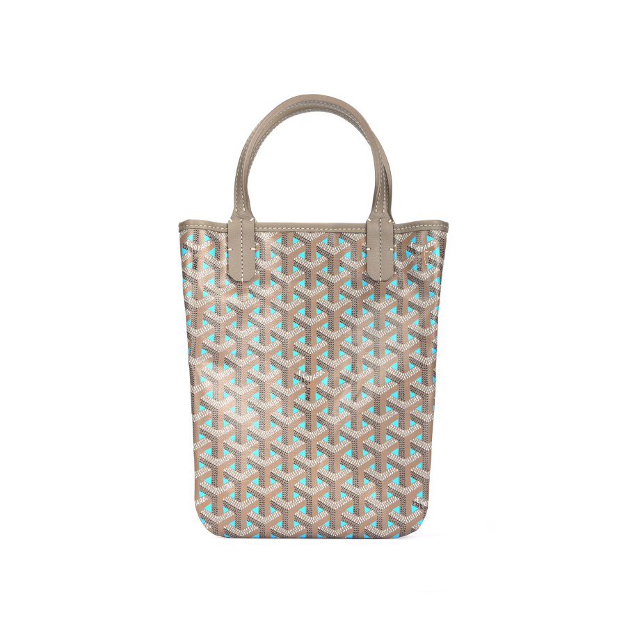 GOYARD Poitiers Canvas With Leather Tote Crossbody Bag, Handbag Small Women's Turquoise