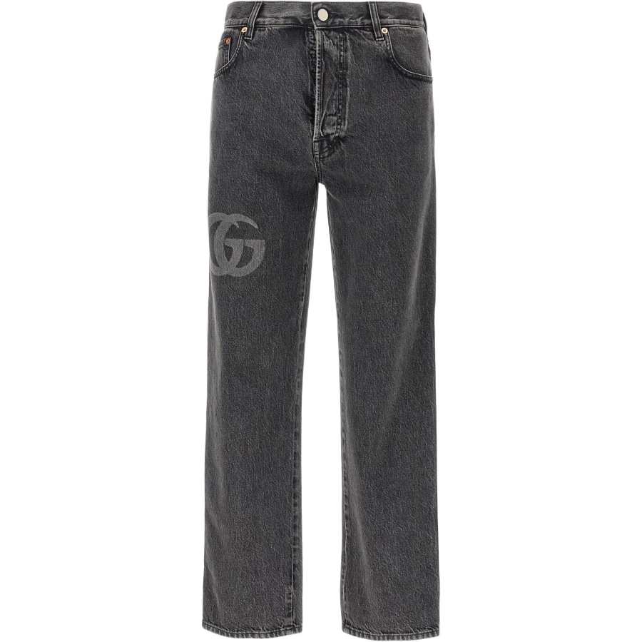 GUCCI Logo Detailed Slim Fit Denim Jeans