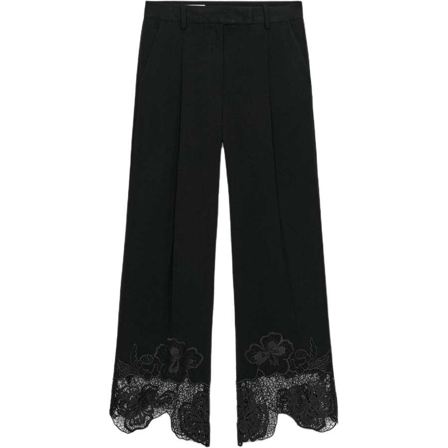 ZARA Casual Pants Women's Black Moderate Straight Fit Pants