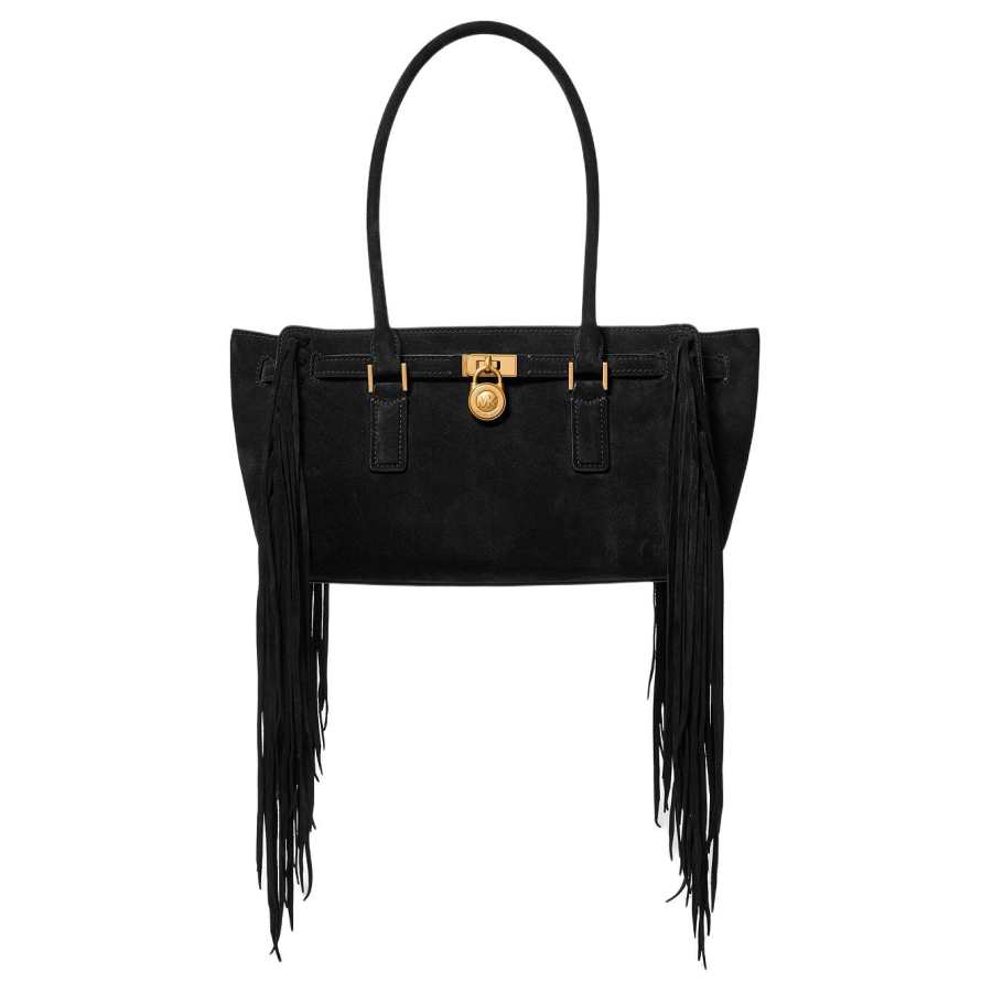 MICHAEL KORS Hamilton Calfskin Tote Bag, Shopping Bag, Shoulder Bag Small Women's Black