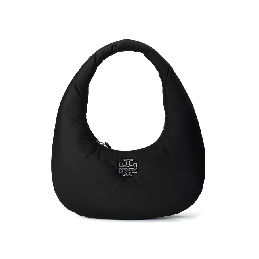 TORY BURCH Britten Nylon Cloud Bag Crescent Bag Underarm Handbag Women's Black