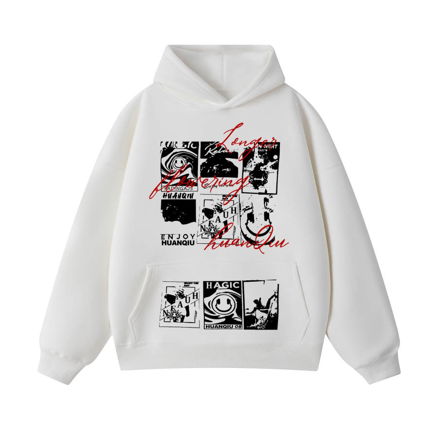HUANQIU Sweatshirts Unisex Hooded Moderate Heavyweight