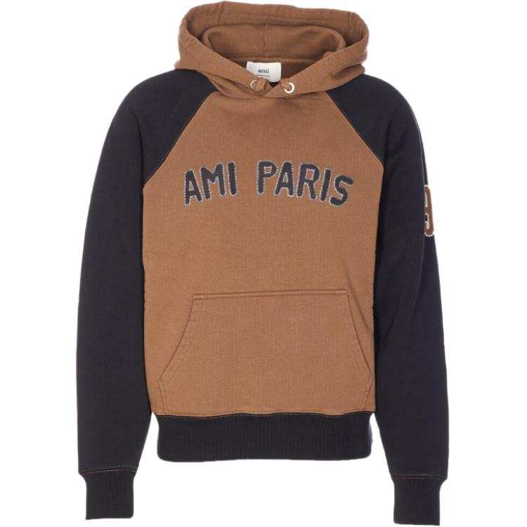 AMIPARIS Ami Paris Logo Embroidered Drawstring Hoodie