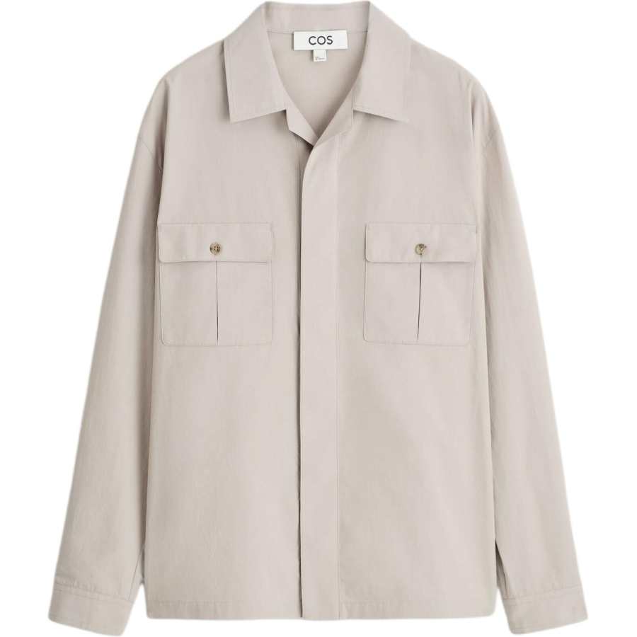 COS COS Shirts Men's Beige Lapel Moderate