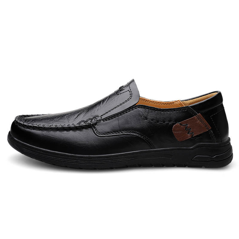PAIBLOKS Top Grain Cow Leather Men's Casual Shoes Men's