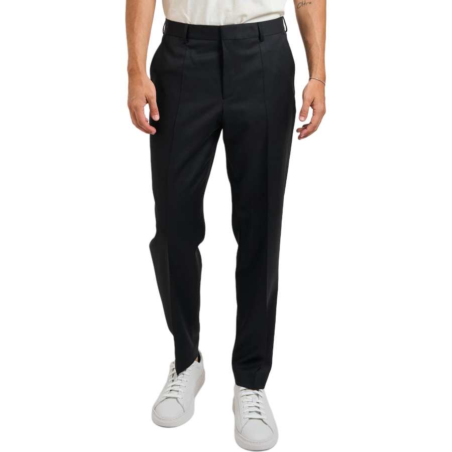 HUGO BOSS Casual Pants Men's Black Moderate Tapered Pants
