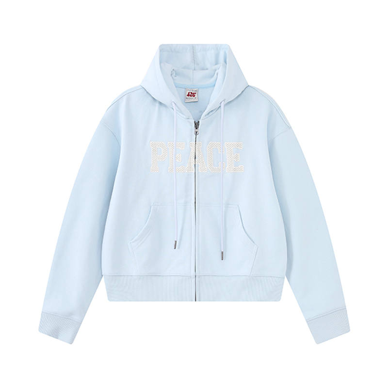 F426 Sweatshirts Unisex Hooded Moderate Cardigan