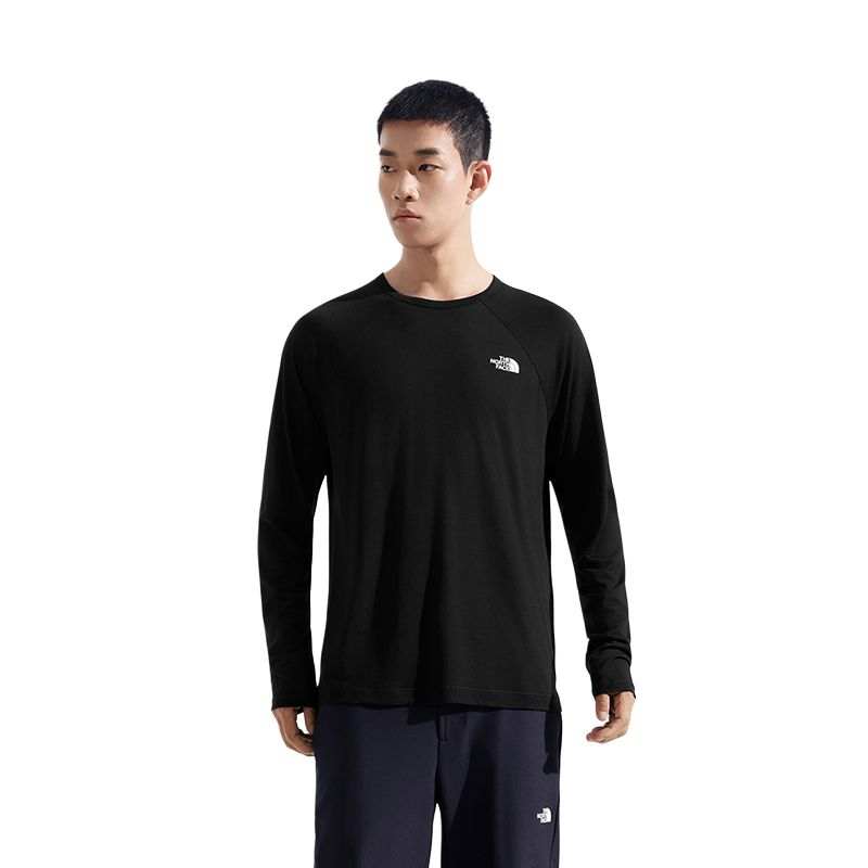 THE NORTH FACE T Shirts Men's Cosmic Black/JK3 Crew Neck Thin